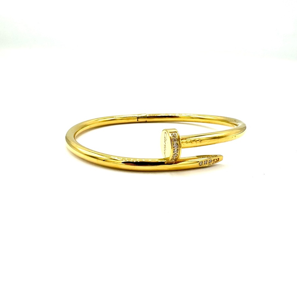 Gold nail bracelet